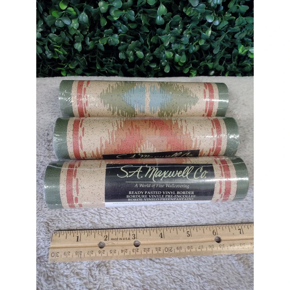 Southwestern / Santa Fe 3 Rolls Wallpaper Border Prepasted Vinyl‎ S.A. Maxwell